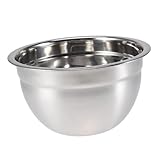 Beatifufu Edelstahl Schüssel Tiefe Metallschale zum Rühren und Servieren Vielseitige Salatschüssel für Obst Gemüse Eierschlagen Stabile Basis für Zuhause und Gastronomie