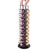 SEVENLINE Kaffeekapsel-Halter, kompatibel mit Nespresso-Original-Kapseln, Karussell-Aufbewahrungsregal, Kapsel-Organizer für 40 Kapseln (schwarz)