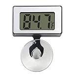 Aquarium Thermometer Wasserdicht Thermometer mit Saugnapf Reptilienthermometer Aquarium Thermometer Digital Aquarium Thermometer mit Groß LCD Anzeige Wassertemperatur für Fische