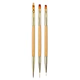 LacyMC Nagelpinsel[3 Stück],Nagel Art Fineliner Pinsel,Professionelle Nagel Pinsel,Gelpinsel für Nägel,für Nail Art Design Painting Salon