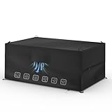 Leeko wasserdichte Schutzhülle 180 * 120 * 74cm für Gartenmöbel 420D Oxford-Gewebe PU Anti-UV Schutzschicht Abdeckplane mit Windfest Klipse Entlüftung Gartentische Abdeckung für Möbelsets