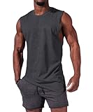 iudam Tank Top Herren Baumwolle Ärmelloser Shirts Jesus Kreuz glauben gedruckt Glaube christliche Tops Trägershirts Tee Top für Men,Dunkelgrau (004),L