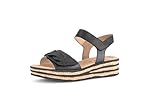 Gabor Damen Plateausandalen, Frauen Sandalen,Best Fitting,Strandschuhe,Plateausandaletten,Dicke Sohle,bequem,Sommerschuhe,schwarz,38 EU / 5 UK