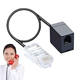 Generico Rj11 auf Rj45 - 14 Zoll Klinke auf Ethernet-Konverter | Telefonadapterkabel von 8p4c auf 6p4c, Netzwerkkabel zu Telefon zur Erweiterung des Heimnetzwerks