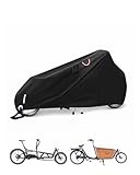 CEMOFE Fahrradabdeckung Wasserdicht Lastenrad Fahrrad Abdeckplane Lastenrad Abdeckung für Lastenrad mit Reflektorstreifen UV-Schutz Reißfest 420D Oxford (270x75x100cm)