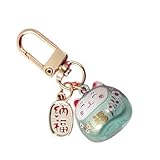 Xinsheinelry Cartoon Schlüsselanhänger Anhänger Metall Katzen Glocken Schlüsselanhänger Glocken Ornament Rucksack Tasche Auto Schlüssel Charm Dekoration Geschenk Auto Dekoration Anhänger