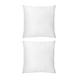 HOMLA Toby Kissenfüllung 2er-Set, 45x45cm, Weiß, Premium Polyester, Formstabil & Pflegeleicht