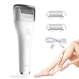 Edicare, Elektrische Fußfeile, professionelle Pediküre, für Damen und Herren, ideal zum Entfernen und Entfernen von Härte, Schwielen und Haut, wasserdicht, USB wiederaufladbar, Fußpflege (Weiß)