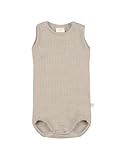 Dilling ärmelloser Body aus natürlicher Merinowolle für Babys - Mondstein 80