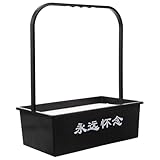Supvox Qingming-blumenkorb Golddekor Künstlich Opa-grabschmuck Serviette Gartenzubehör Laterne Hortensie Gefälscht Eukalyptus Strauß Grabsteine Gartenschmuck Zwerge Plastik Black