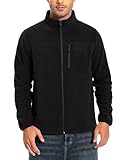 Pioneer Camp Herren Fleecejacke Full Zip Outdoor Polar Leicht Winddicht Jacke mit Reißverschluss Schwarz L