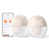 eufy Security Tragbare Milchpumpe E10, Hands-Free Elektr. Milchpumpe m. App Steuerung, Anpassbarer Smart-Rhythmus, Krankenhausqualität Saugkraft für mehr Milch, Mobil, 17-24mm Flansche, Superleise