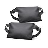 YOSH wasserdichte Tashce mit Verstellbarem Gürtel, 2 Stück Wasserfeste Beutel, Wasserdicht Bauchtasche Drybag Waterproof Bag für Outdoor Aktivitäten, Wassersport, Schwimmen, Bootfahren - Schwarz