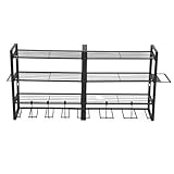 RVIFY Ablagegestelle Elektrowerkzeug-Organizer, Wandmontage, 4-lagiges Garagen-Aufbewahrungsregal für Bohrschrauber, Garagenwerkzeug Werkzeugregal