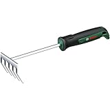 Bosch Garden Handwerkzeug Handrechen (zum Jäten und Entfernen von Gartenabfall, robust, Edelstahl, Softgrip Handgriff, ergonomisch)