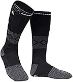 Beheizte Herrensocken mit wiederaufladbaren Batterien für Winterwärme, Skifahren und Angeln (Größe L: