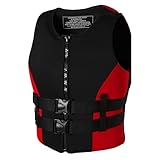 Neopren-Schwimmweste und Schwimmweste für Erwachsene mit verstellbaren Trägern, atmungsaktiver Komfort für Schwimmen, Angeln, Rafting, Bootfahren, Wassersport