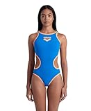 arena One Big Logo Badeanzug Damen, Schnell Trocknender Badeanzug, Sportlicher Badeanzug Aus arena MaxLife Eco Stoff Mit Maximaler Chlor Resistenz Und UV Schutz UPF 50+