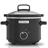 Crockpot Schongarer | entnehmbare, leicht zu reinigende Keramikschale | 2,4 Liter (1–2 Personen) | Schwarz [CSC046X]