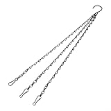 Cushteg Metall-Ketten zum Aufhängen für Pflanzen, 35,5 bis 55,5 cm, verstellbare Länge, Eisen-Anhängerkette mit S-förmigem Haken für Blumentöpfe, Körbe und Laternen (50,5 cm)