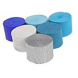 Hemobllo 6Rollen Farbige Krepppapier Streamer Dekorative Party Dekorationen für Geburtstagsfeiern Hochzeiten und Festivals für Thematische Farbpartys und Besondere Anlässe