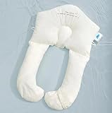 TYUIOP Baby Seitenlagerungskissen, Baby Kissen, Kopfstützkissen gegen Plattkopf, 72 x 40 cm, Verstellbare Lagerungshilfe für Kopf und Körper, Abnehmbar und Waschbar, Weiß