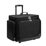 Rolling Make-up Zug Fall, Professionelle Friseur Reisetasche, Extra großer Kosmetologie Fall auf Rädern, Friseur Tasche mit hitzebeständigem Futter für heiße Haar Werkzeuge Kosmetik Organizer Trolley