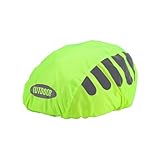Regenschutz für Fahrradhelm Helmet Raincover Helmschutz Atmungsaktiver und Wasserfester Helmüberzug Reflektierende Fahrrad Regenhaube Universal Helm Überzug (Grün)