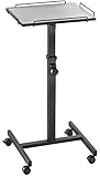 celexon Projektionstisch PT2000B | höhenverstellbarer Beamer-Tisch mit Rollen & bis 20° neigbarer Ablage für Beamer | 80–125 cm Arbeitshöhe | mobil & vielseitig für Büro & Bildung