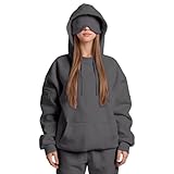 Kapuzenpullover mit integrierter Augenmaske, bequemer Flugzeugmodus, Reise-Kapuzenpullover für Erwachsene, Herren, Damen, mehrere Farben