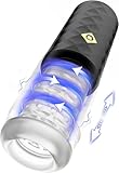 Sex Spielzeug für die Männer, Masturbieren für Männer mit 6 Realistischen Stimmen, 7 Frequenzen, 4D Texturtunnel, 380 Vibrationen/Minute, Diskrete Verpackung