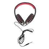 TOGEVAL E-Piano-kopfhörer Kinderkopfhörer Kabelgebundene Noise-Cancelling-kopfhörer Professionelle Kopfhörer Kabel-Headset Kopfhörer Zum Aufnehmen Kabelloser Kopfhörer Audio- Rot Leder