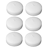 TOBBOMEY 6 Stück Runde Schwimmkerzen aus Sojawachs Duftfrei Klein (4,5x2,5 Cm) Leichte Party Deko für Innen Außen Festliche Beleuchtung