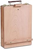 JQKA Tragbare, verstellbare Reise-Holzstaffelei zum Malen, Skizzen, Staffelei, Zeichentisch, Box, Ölfarbe, Malerei, Kunstbedarf für Künstler Kinder (Farbanzeige)
