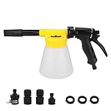 Auto-Schaumpistole, 900 ml Schaumpistole Autowäsche Einstellbar Schaumlanze, Multifunktionale Schaumkanone Gartenschlauch Anschließen Für Auto Waschen GartenbewäSserung
