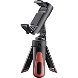 Hama Handy Stativ (Ministativ mit Handyhalterung für Selfies, drehbar und neigbar im Quer- und Hochformat, ideal als Reisestativ, Stativ für Smartphones von 5,8 bis 8,5cm Breite, 1/4 Zoll Schraube)