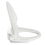 Smart Dusch WC Bidet Bidet Sitz Aufsatz Toilettensitz Warmwasser Reinigung und Absenkautomatik, 3 Temperaturstufen Spritzwasser GeschüTzt, für Runde Toiletten In Wohnung Pflegeheim Hotel, Weiß