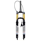 AuroraXQ 26/27,5/29 Zoll Mountainbike Vorderrad Federgabel 160mm Federweg MTB gabel, Rückpralleinstellung, QR 9mm, 1-1/8, Gerade/konische Fernbedienung/manuelle Verriegelung, Fahrrad Luftgabel for MTB