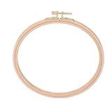 Haofy Stickrahmen, 18 Cm, Rundes Buchenholz für Kreuzstich – Verstellbarer Spannrahmen, Erstklassiges Bastelwerkzeug für Handarbeiten und Anfänger