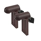 Ventanara® Klemmträger mit Dichtungspad Rollo Jalousie ohne Bohren Klemmfix 2 Stück (Universal Klemmträger, Braun)