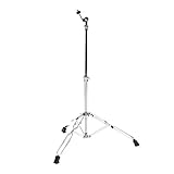 Fame CS4000 Beckenständer, Doppelstrebig, Verchromt, Rutschfest, Gummifüße, Ideal für Schlagzeuganfänger, Preis-Leistungs-Sieger