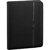WENGER Affiliate Schreibmappe mit Ringhefter und 10 Zoll Tabletfach, Padfolio mit Business-Organizer, Polyester, A4-Notizbuch, Damen Herren, Schwarz, 601361