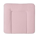 Ceba Baby® Wickelauflage - weiche Wickelunterlage - Baby Wickeltischauflage - 75x72 cm - Abwaschbar - OEKO-TEX® Standard 100 - Made in EU - Pink - 75 x 72 cm