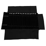 YARNOW Faltbare Schmuckrolle Reiseschmuck Rolltasche Faltbare Halskette Organizer Rolle Flanell Schmuck Aufbewahrungstasche für Halsketten Armb?nder Ohrringe Schwarz Schmuck Veranstalter Box