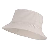 Umeepar 100% Baumwolle Fischerhut Sonnenhut Sommerhut Hut for Damen Herren (DE/NL/SE/PL, Alphanumerisch, Einheitsgröße, Beige)