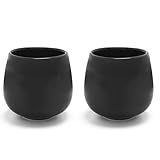 Bredemeijer 2-TLG. Schwarze Porzellan Teebecher - Teetassen mit 150 ml Fassungsvermögen