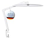 Maul LED Arbeitsleuchte MAULwork | dimmbar | integrierte LEDs | Teile getrennt einschaltbar | LED Klemmlampe mit 6500 K und 2248 Lm | Tageslichtlampe für Büro, Modellbau, Werkstatt | Weiß