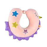 Mllepjdh Niedliches Tier-Reisekissen, Memory-Schaum-Nackenkissen für Kinder, weiches und festes Nackenstützkissen, waschbares Reisekissen für Kinder