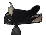 Engel Reitsport Lammfell Sattelsitzbezug Sattelauflage SABEZ2-SCH für Western Reitsattel ohne Hornausschnitt Horndurchlass Farbe schwarz