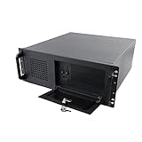 SUDEG Servergehäuse 4HE Netzwerkschrank Serverschrank, Wandmontage Server-Rack mit Verriegelbaren Türseitenteilen & 7 x 3,5 HDD-Laufwerksschächte mit 80 mm Lüfter, SL-450A